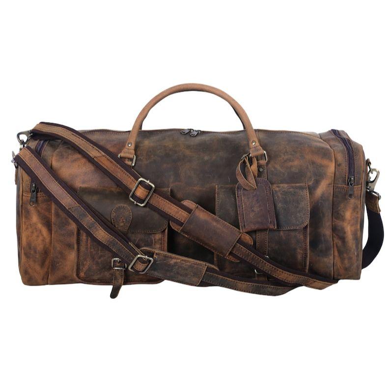 Leder-Reisetaschen, Leder-Reisetaschen, Leder-Reisegepäck, Leder-Gepäcktaschen, Leder-Übernachtungstaschen, für Männer und Frauen