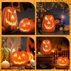Halloween Pumpkin Lights Plastic Jack O Lantern Table Decor For Home Party Style A
