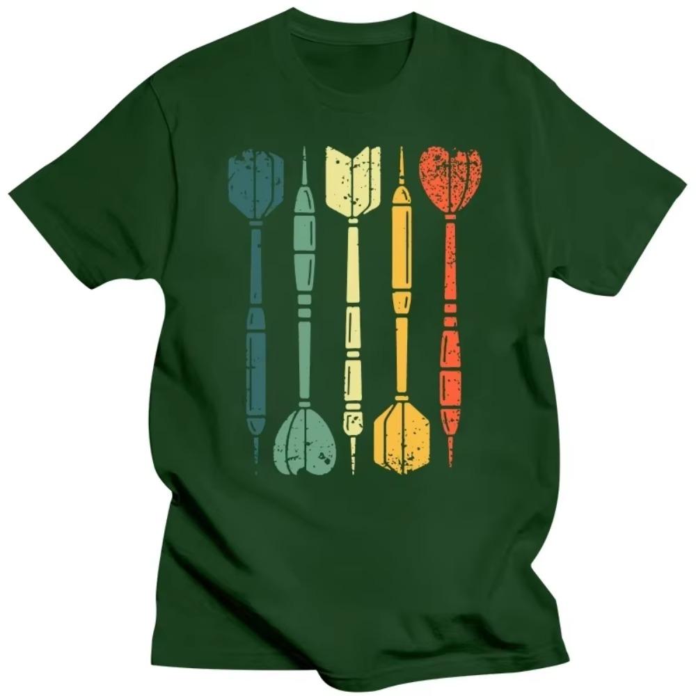 Funny Cool Dartboard Vintage Dart Player Sports T Shirts Graphic Cotton Streetwear Short Sleeve Birthday Gifts Summer T-shirt