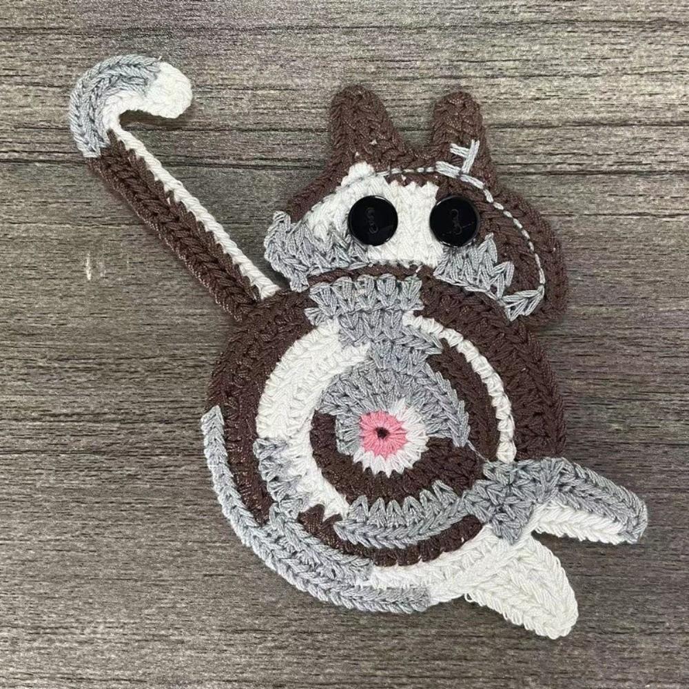 Funny Crochet Coaster Non-slip Mug Rug Cute Cat Butt Coast Home Supplies