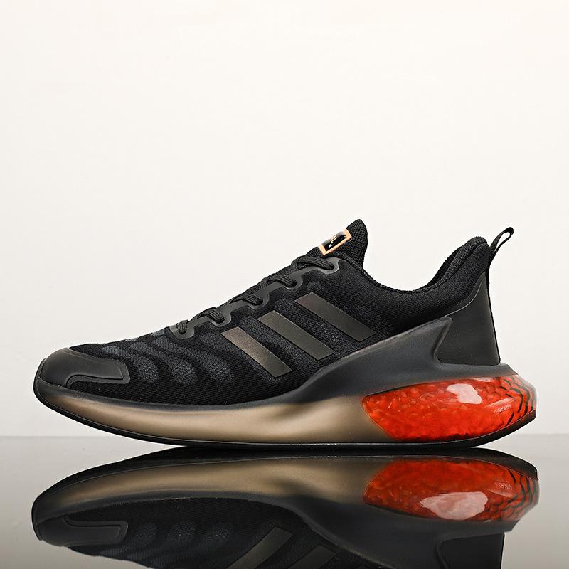 Men's Running Shoes Fashionable Sports Shoes Breathable Mesh Surface Lightweight Popcorn Sole Cushioning Casual and Trendy Shoes