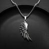 Retro Angel Wings Men's Trendy Design Feather Necklace Pendant