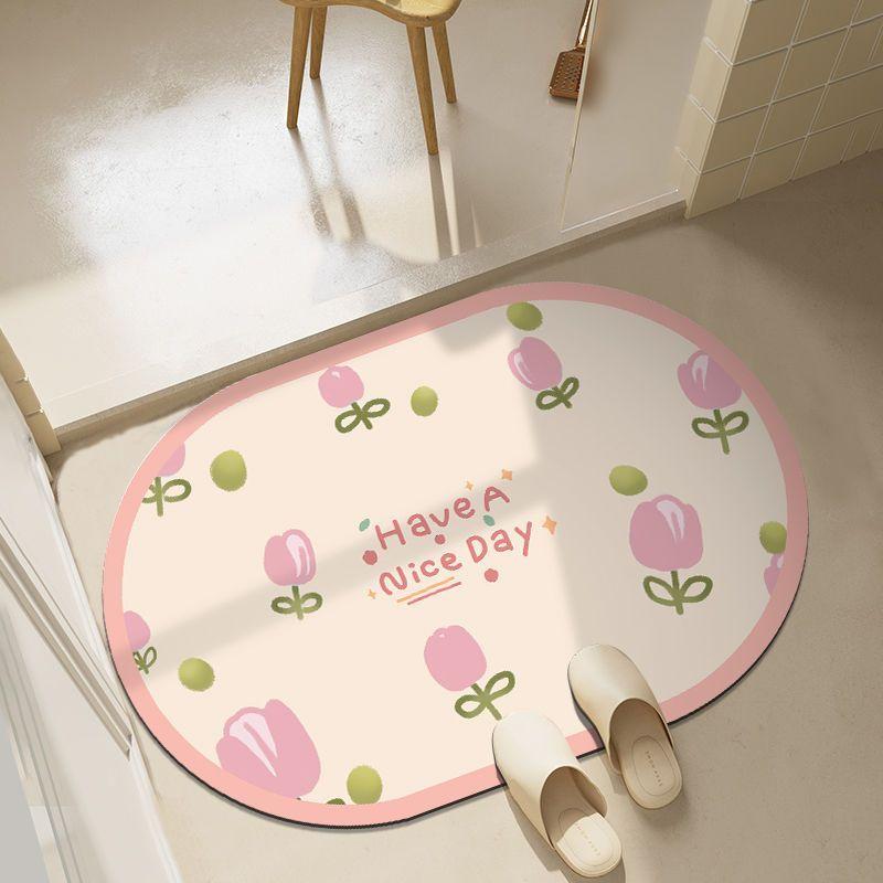 Bathroom absorbent floor mat, diatom mud quick-drying toilet, bathroom door non-slip mat, floor mat, foot mat