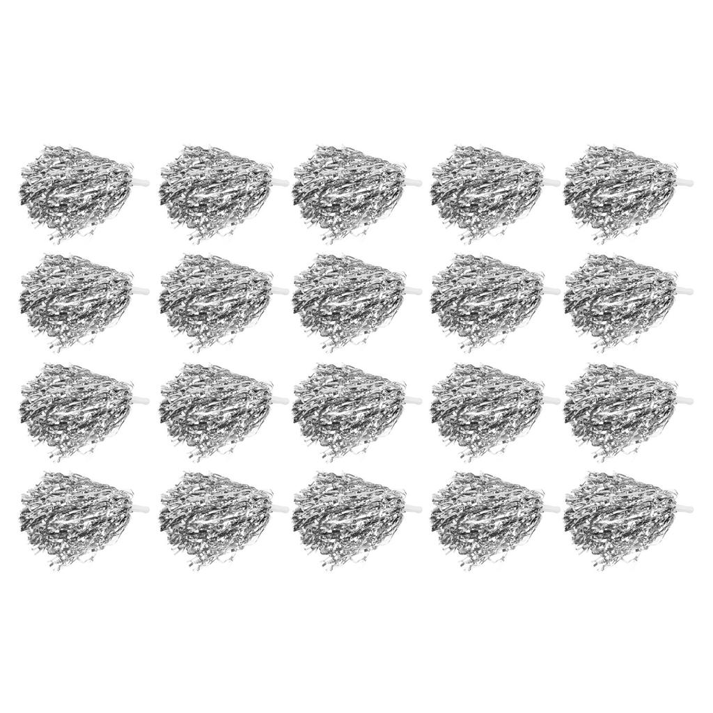 20Pcs Che Ing Squad Hand 3.3in Handle Pure Color PET Che Ing Pompoms for Sports Party Stage Show
