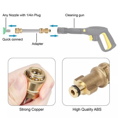 Replacement For Pressure Washer Gun Adapter Ryobi, Portland, Greenworks, Husky, Replacement Wand With 5 Nozzle Tips