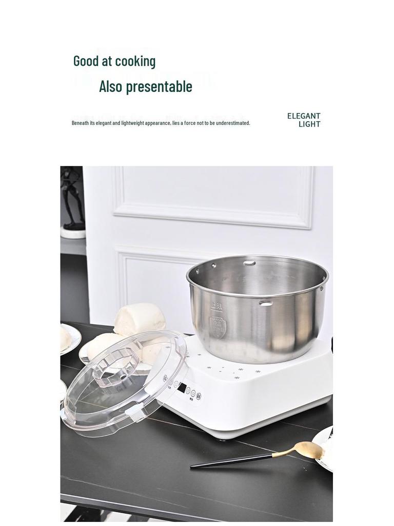 Silent Chef Dough Mixer: Multi-Functional Stainless Steel Kneader for Home & Commercial Use