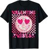 Retro Valentine's Day Heart Valentine Vibes Boys Girls Kids T-Shirt