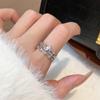 Korean Style Y2k Open Ring Jewelry Accessories Irregular Finger Ring Retro Zircon Star Ring  Gift
