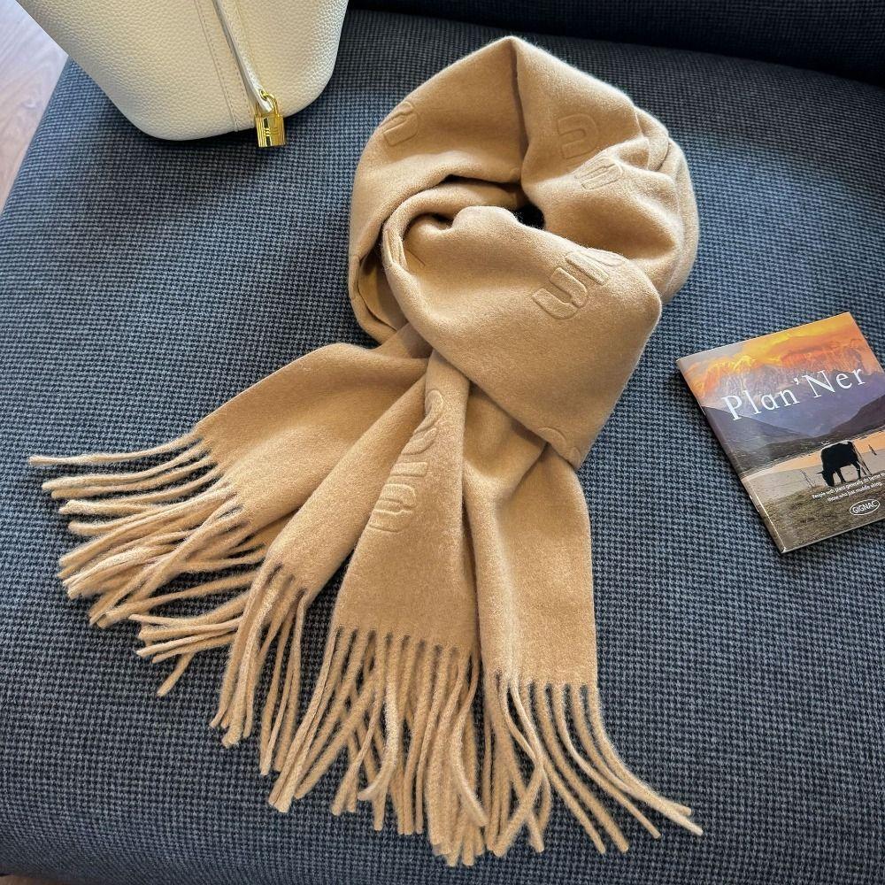 

Letter Pattern Cashmere Scarves Long Warm Scarves New Shawl синій