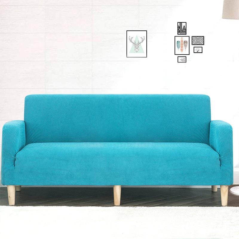 New High Elasticity Sofa Cover Fabric All Season Universal Knitted Sofa Cover Thickened Simple Solid Color Soft and Comfortable