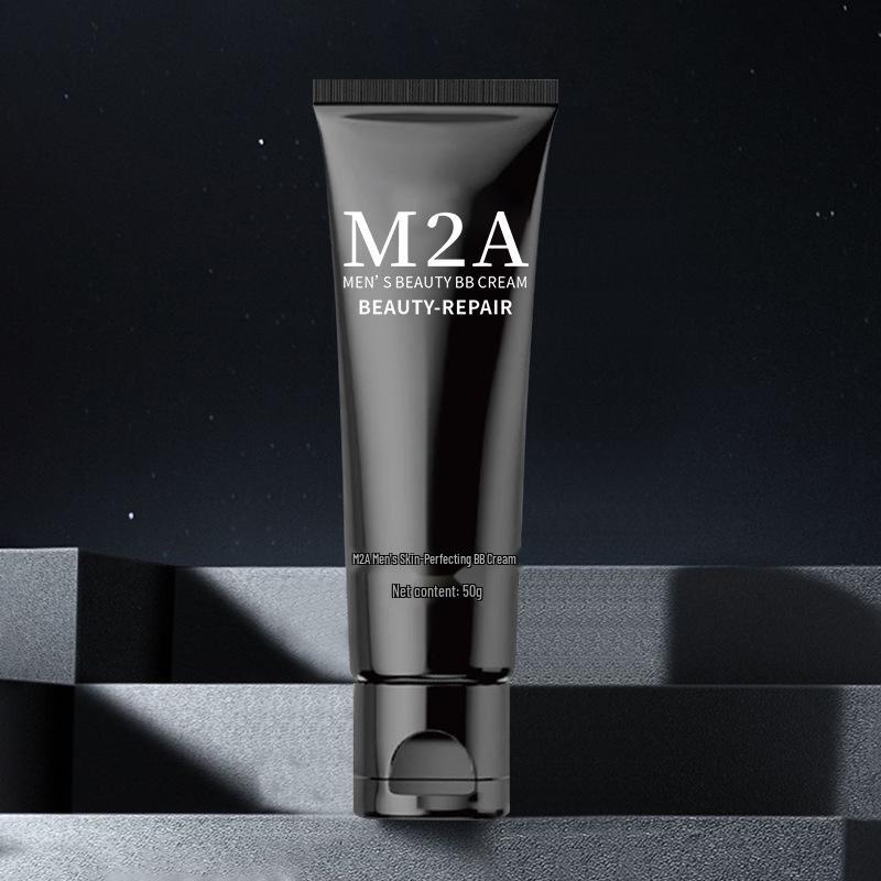 

Мужской BB-крем M2A: Естественное нюдовое тонирование с деликатным консилером для осветления.