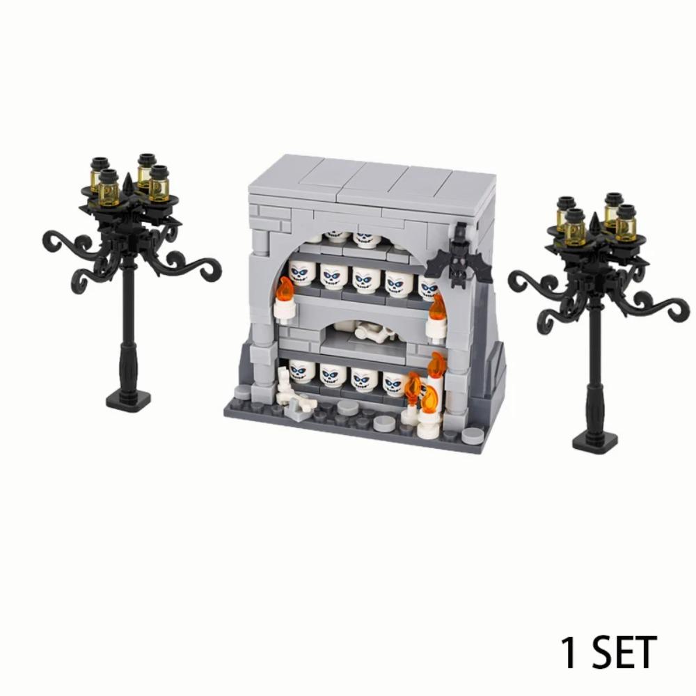 Medieval Witch Hut Building Blocks MOC Mode Magic Potion Bottle  Witch's Kitchen Cartography table Toys Brick Gift