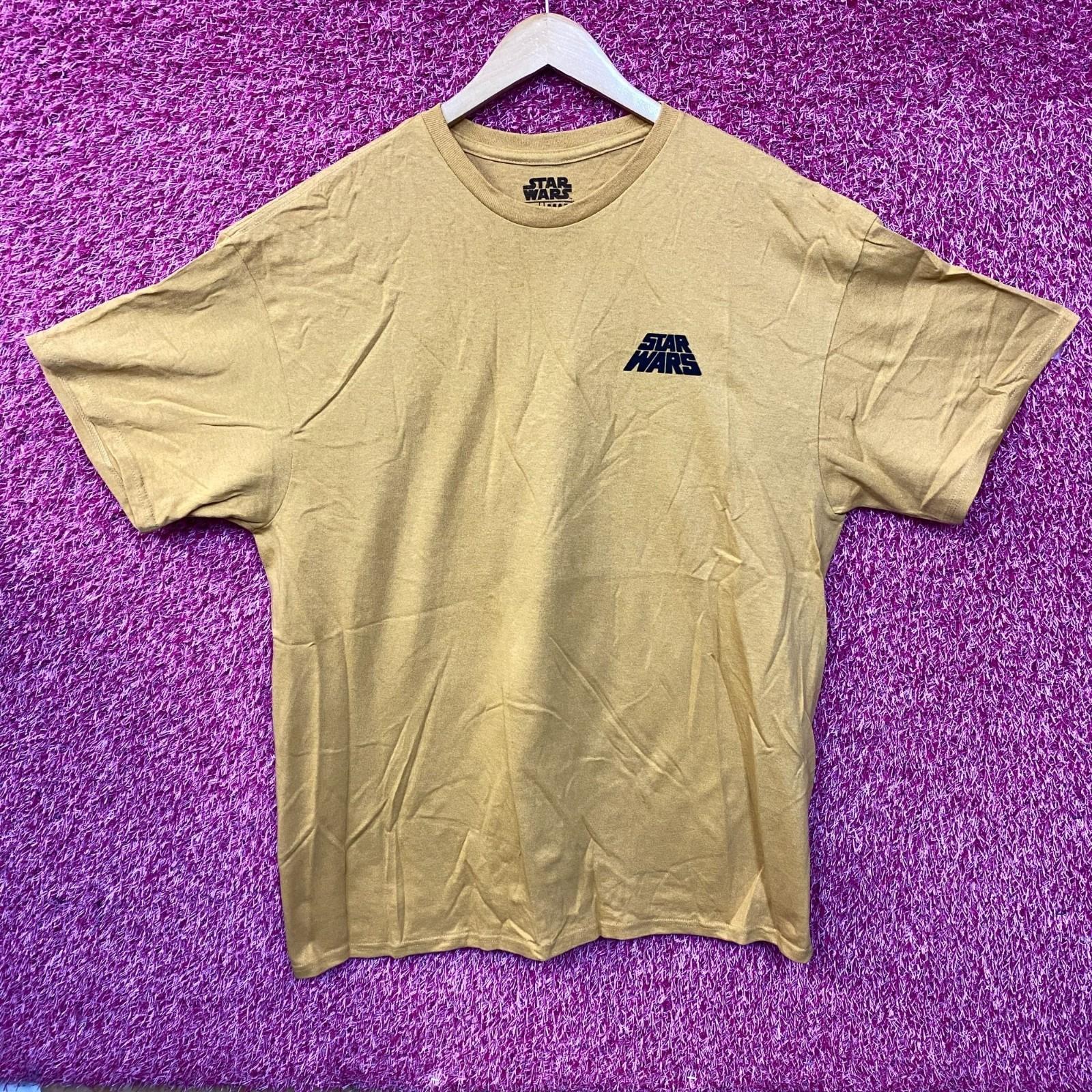 Star Wars Back Illustration Promo Movie Poster Vintage Style Yellow 100% Cotton T-shirt Mens Tees Top 3XL