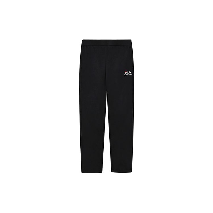 FILA Solid Color Letter Logo Printed Knit Casual Long Pants Women bottoms Black F11W238603FBK M