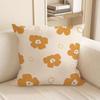Fresh Flower Pattern Pillow Cover Sofa Living Room Cushion Cover Bedside Waist Pillow Backrest Removable Square Pillowcase