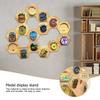 6pcs Medal Display Hanger Rack Wooden Honeycomb Medal Storage for Sports Races Track Field Spartan Running Marathons