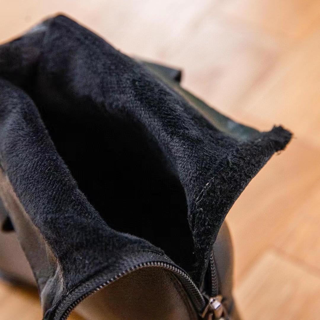 

Chunky-heeled Shoes, Short Boots, New Women s Boots, Fashion Boots, Mid-heeled Women s Leather Boots 40 чёрный