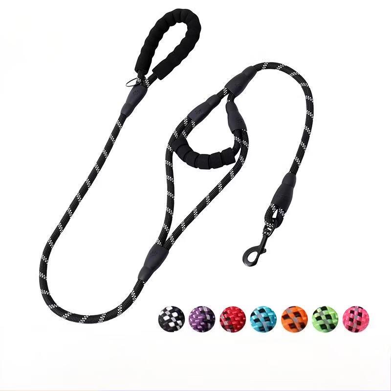 TLXT Large Dog Reflective Double Handle Leash