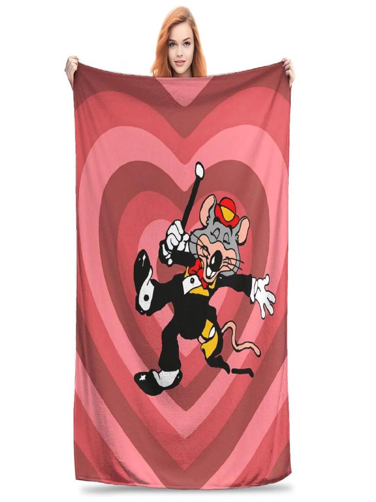 Chuck E Cheese Pizza Lover Blanket Soft Plush Bedding Throws for Kids Bedroom Flannel Bedspread Cover