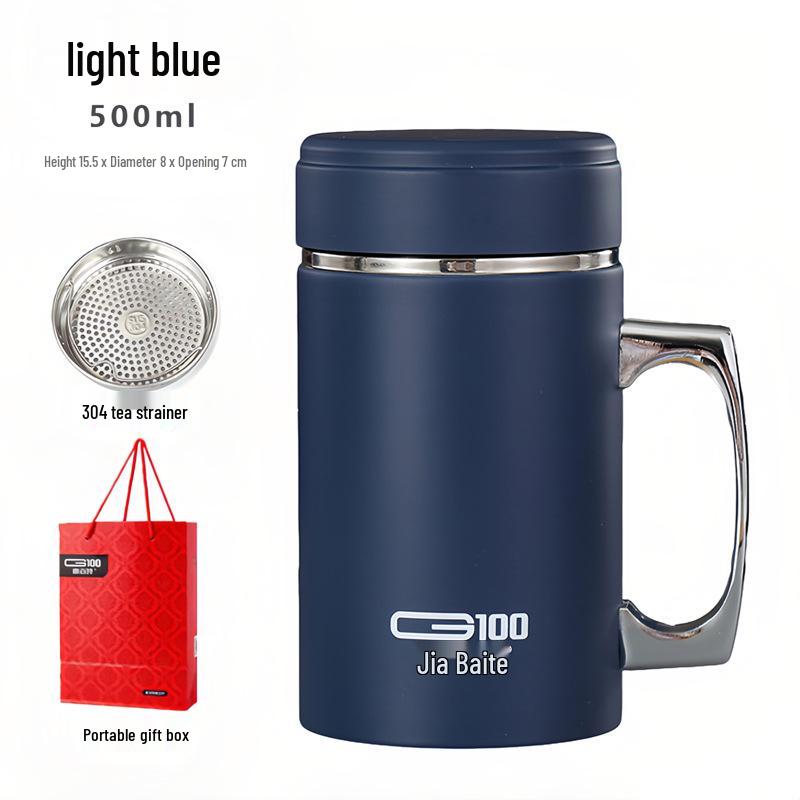 Stainless Steel Thermos Mug with Handle - Custom Logo for Office, Business Events, Parties, and Anniversaries