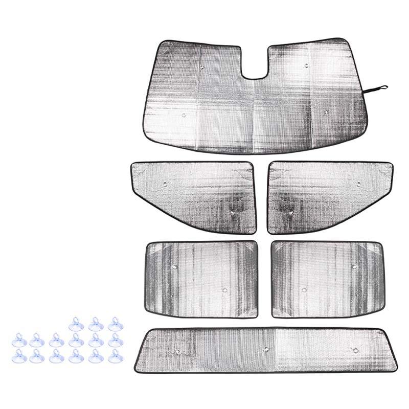 Car Windshield Sunshade Window Shade Foldable Sun Visor Cover Fit For Chevy Silverado/GMC-SIERRA 2019 Up Car Interior Accessories,6 Pcs