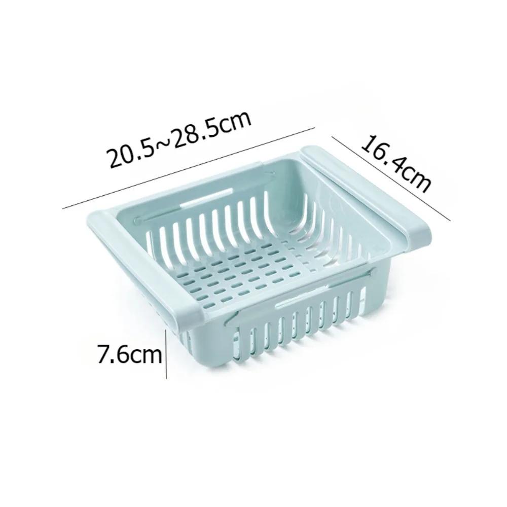 Refrigerator Storage Basket Pull Out Type Draining Baskets Scalable Egg Storage Organizer Box Living Room Kitchen Storage Boxes