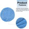 HARFINGTON 6pcs Car Polisher Bonnet Buffing Pad Coral Fleece Polishing Buffing Pad Cover for 9"-10" Car Buffer Bonnets Polisher, Light Blue