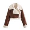 Autumn and Winter Women's Fashion Fur One Short Street Spice Biker Suit Jacket