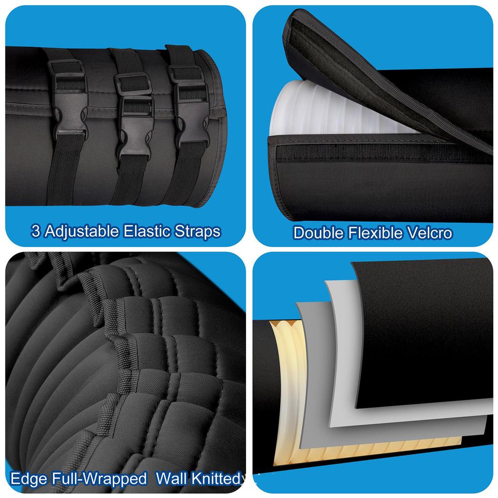 Portable AC Hose Insulation Sleeve With 3 Elastic Band Heat Insulation Duct Vent Cover Fits 5" And 9" Diameter Exhaust Hoses