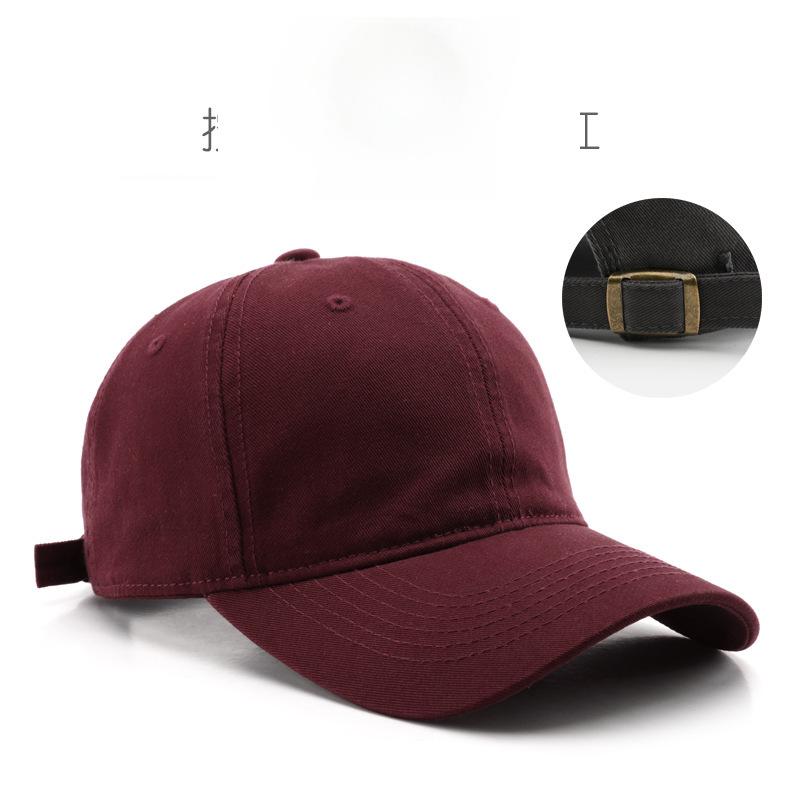 Japanische Damen Retro einfarbige leichte Board gewaschene Baumwoll Baseballkappe Outdoor-Sport Herren Reise Sonnenschutz Baseballkappe