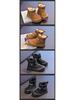 Boys' Waterproof Leather Snow Boots with Fleece – All-Season Warm Cotton Footwear