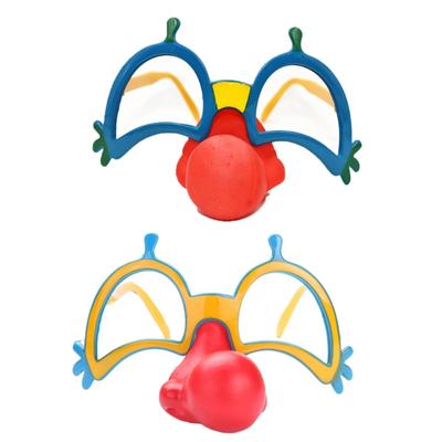 Gafas Divertidas de Disfraz para la Nariz Gafas Divertidas Novedosas de Payaso con Nariz Roja Suave