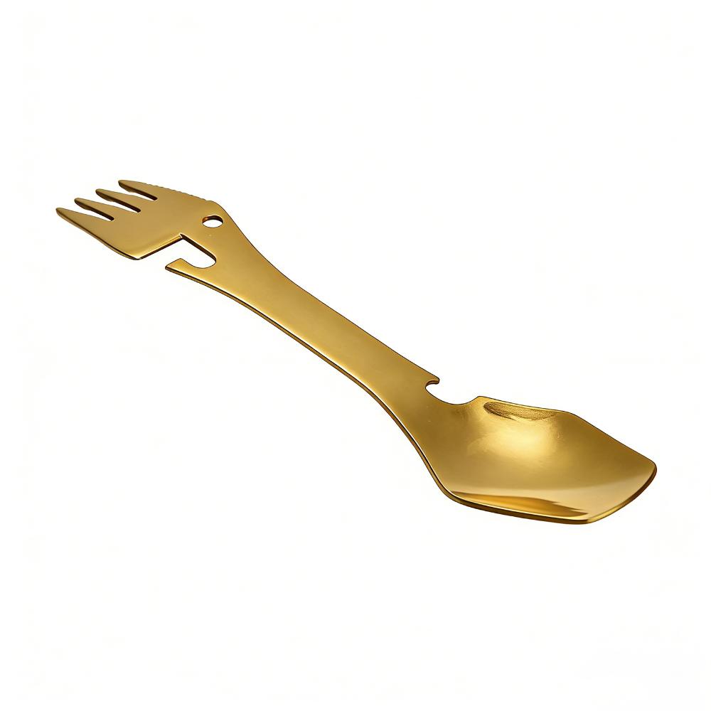 Stainless Steel Spork Fork Spoon Durable Premium Bottle Opener Wrench Everyday Carry Lightweight Blades Wrench Picnic