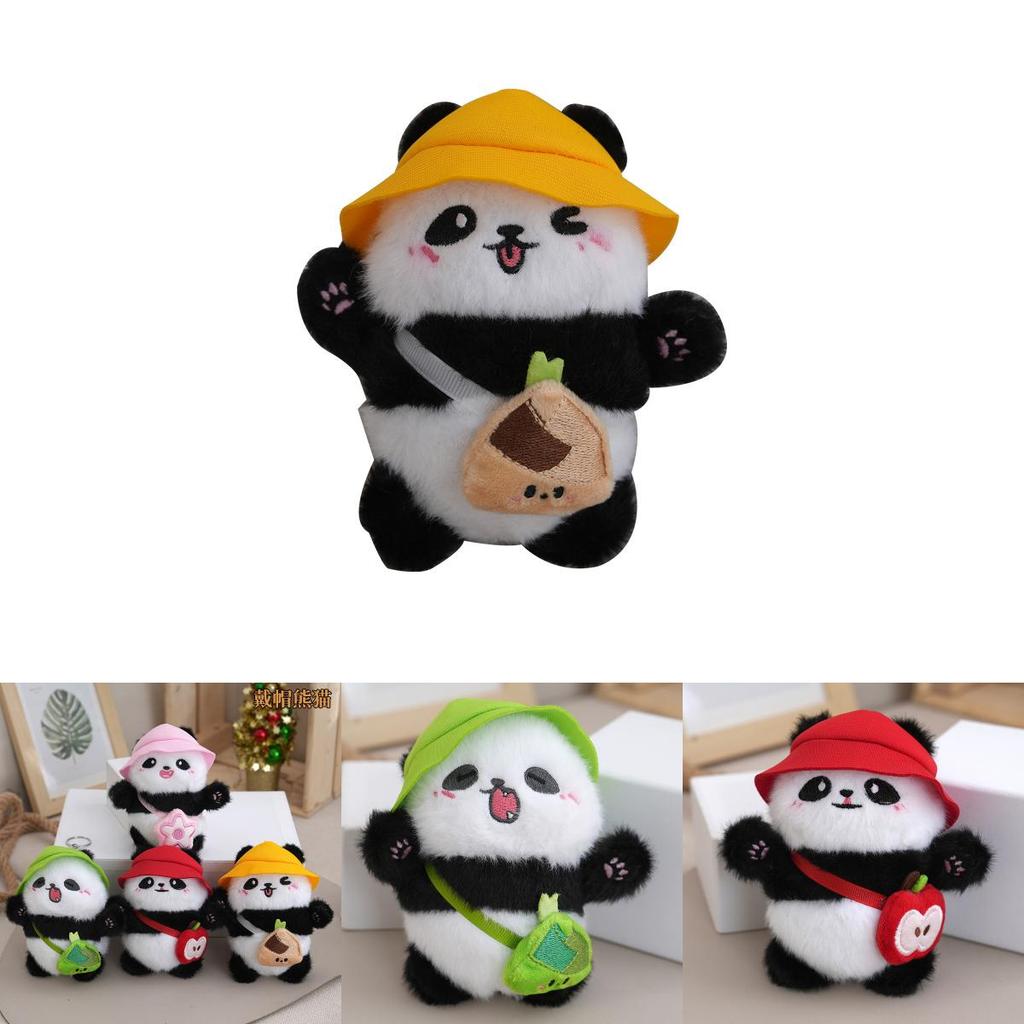 Rozkošná Roztomilá Plyšová Panda Přívěsek na Klíče Panenka Měkké Vycpané Zvířátko Přívěsek na Batoh