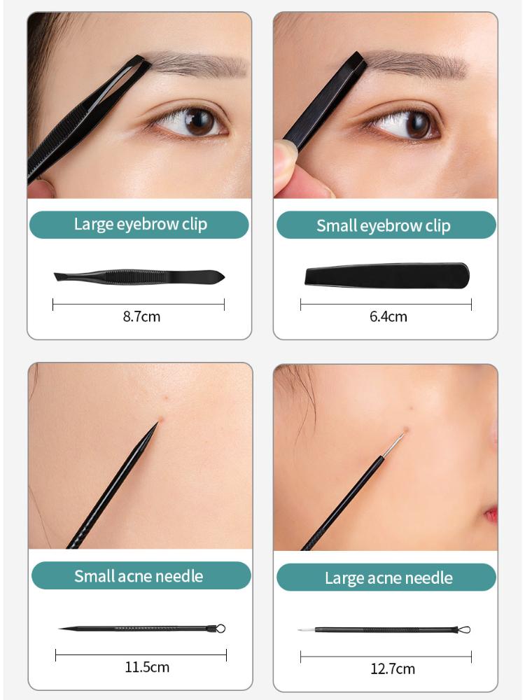 7/10/15Pcs Professional Nail Cutter Pedicure Scissors Set Stainless Steel Eagle Hook Portable Manicure Nail Clipper Tool Set