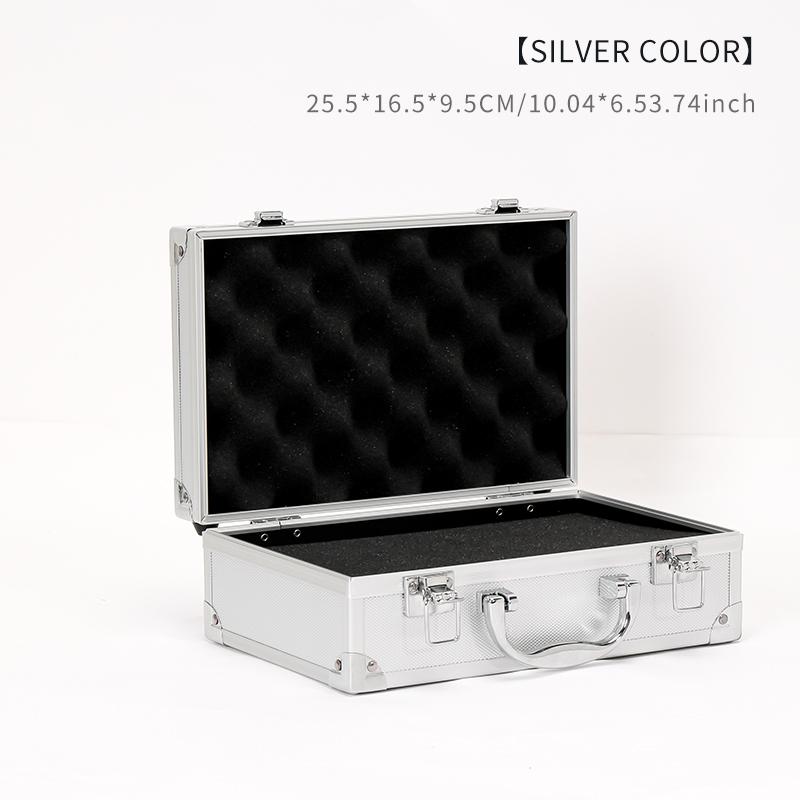 1pcToolbox Instrument Case Storage Box Suitcase Impact Resistant Case with Sponge ToolBox Portable Aluminum Safety Equipment