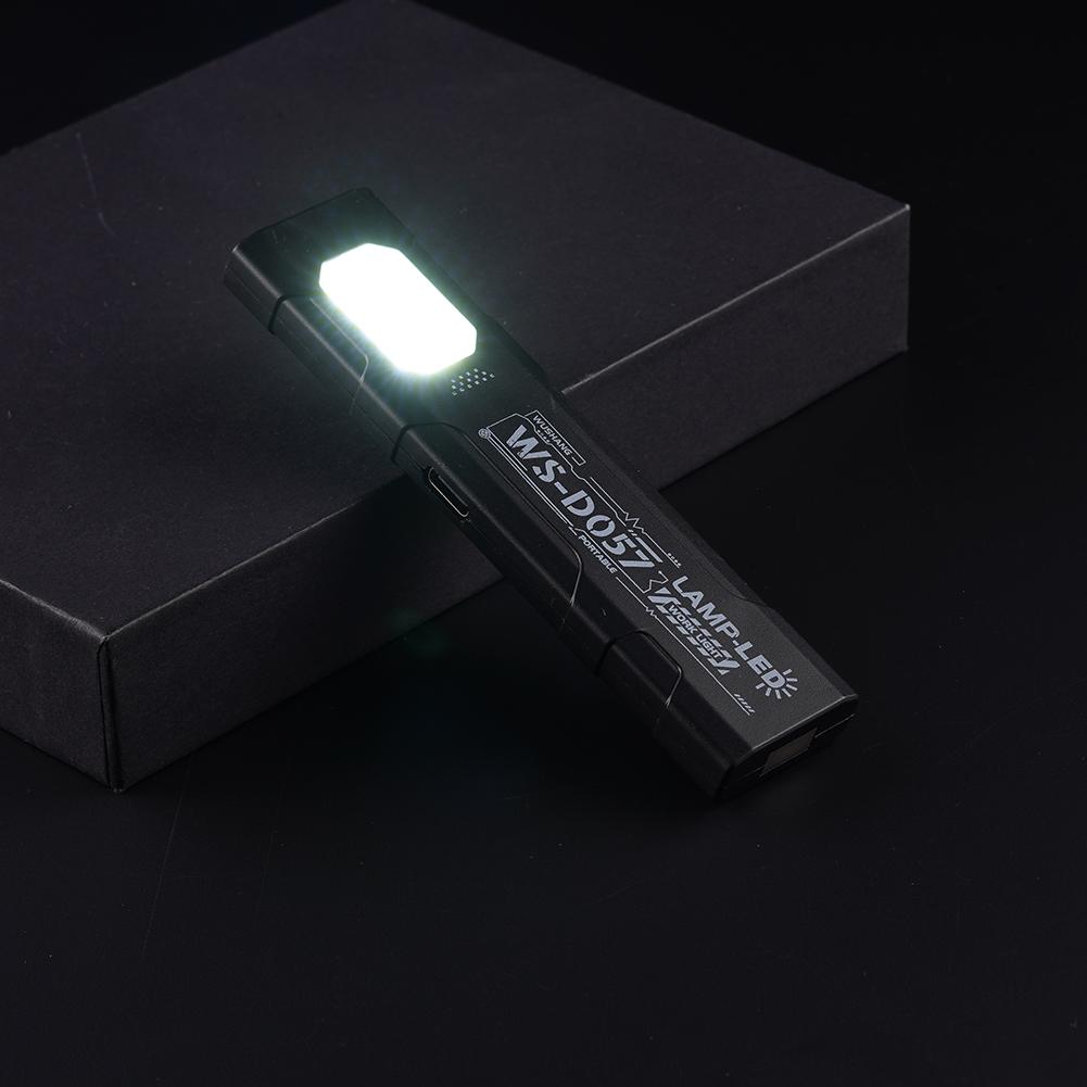 D057 Portable LED Flashlight USB-C Rechargeable COB Repair Work Light with Pen Clip Outdoor Lighting Emergency Working Light