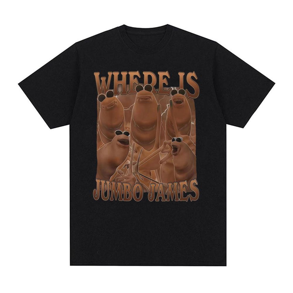 

Where Is Jimbo James Meme Tshirt Marcus The Worm Funny Graphic T Shirts Men Women Fashion Casual Humor Oversized Cotton T Shirt 3XL