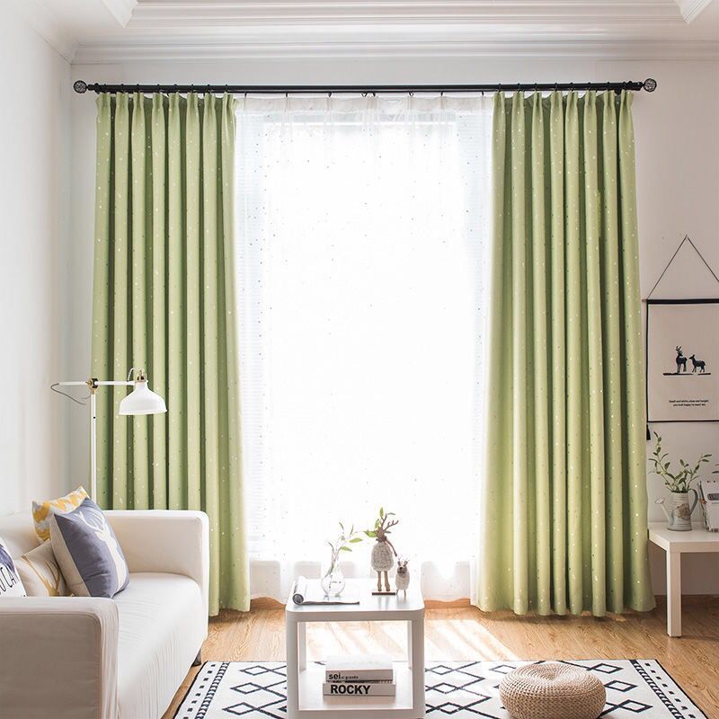 1/2pcs Hollow Out Stars Blackout Curtain for Living Room Window Curtains Bedroom Voile Hotel Home Decoration 1.5m*2.7m