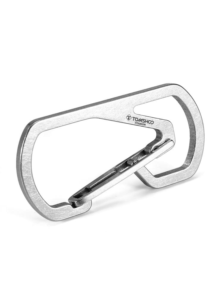 

Tomshoo Titanium Carabiner Key Chain Holder Carabiner for Keys EDC Quick Release Hooks with Key Ring Snap Spring Clips Hooks серебряный