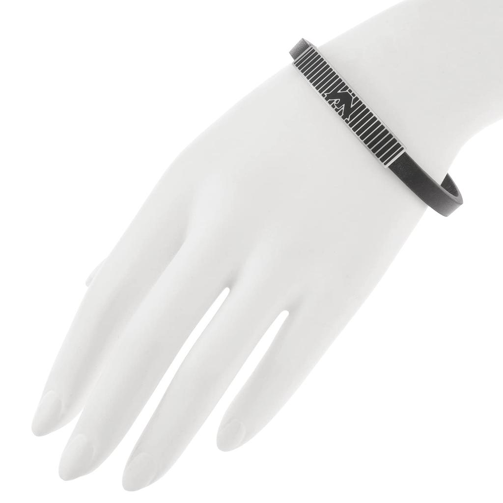 Emporio Armani Eagle Logo Stripe Leather Bracelet [Used]
