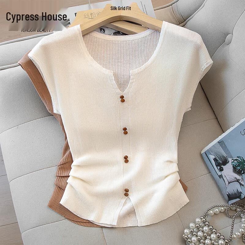 Women s Pleated Slit Sleeveless Knit Top One Size