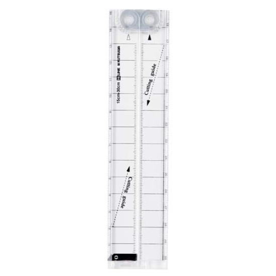 KUTSUWA Folding Ruler XS02CL Clear Rulers Compasses Compass Paper-Cutting &
