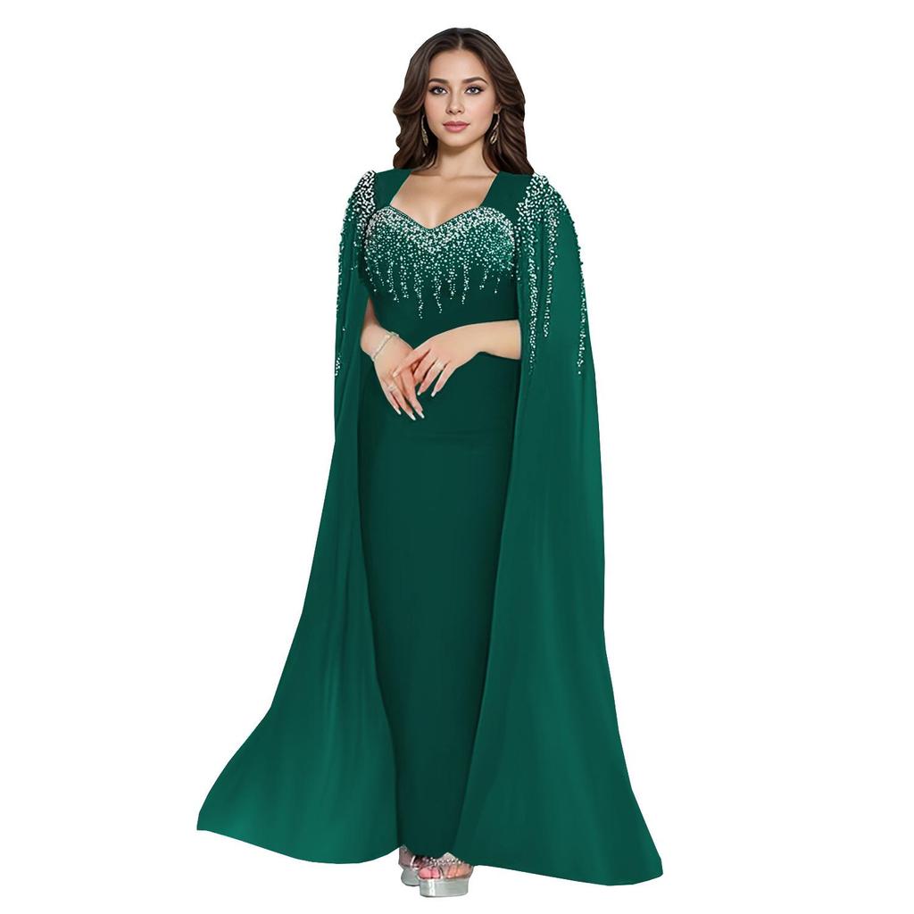 Elegantes europäisches & amerikanisches Mode-Abendkleid mit Hot-Drilling-Details für Damen