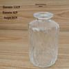 Retro Embossed Transparent Glass Vase: French-Inspired Luxury Home Decor for Living Room