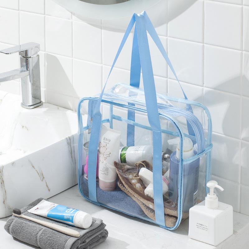 Fresh Clear Makeup Bag - Waterproof, Handheld, Single Shoulder, Toiletry Bag - Customizable