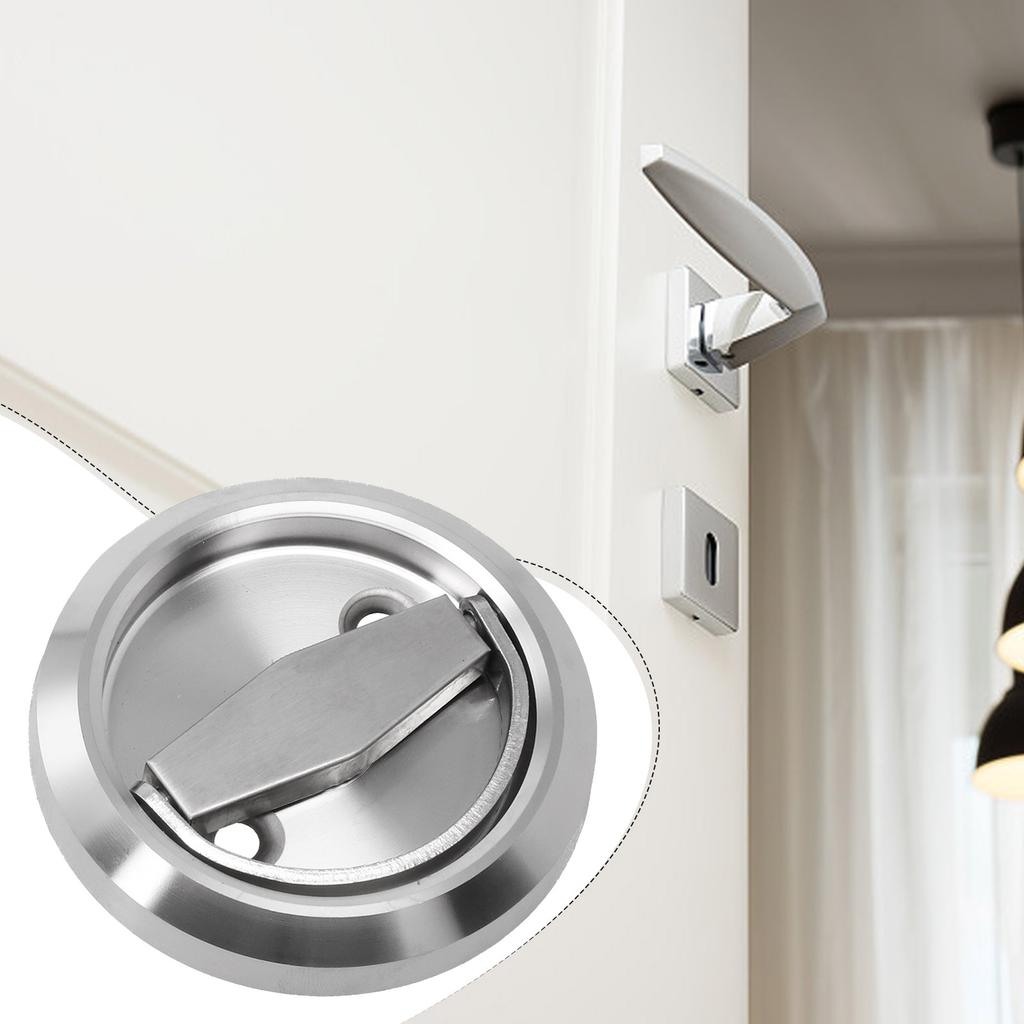 Invisible Door Handle, 304 Stainless Steel Round Cabinet Handle, Suitable for Fireproof Door, Drawers, Cupboard, Easy To Install