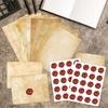 Vintage Paper Stationery Set 50 Letter Paper Lined Sheets 50 Matching Envelopes 60 Sealing Label Sticker for Wedding