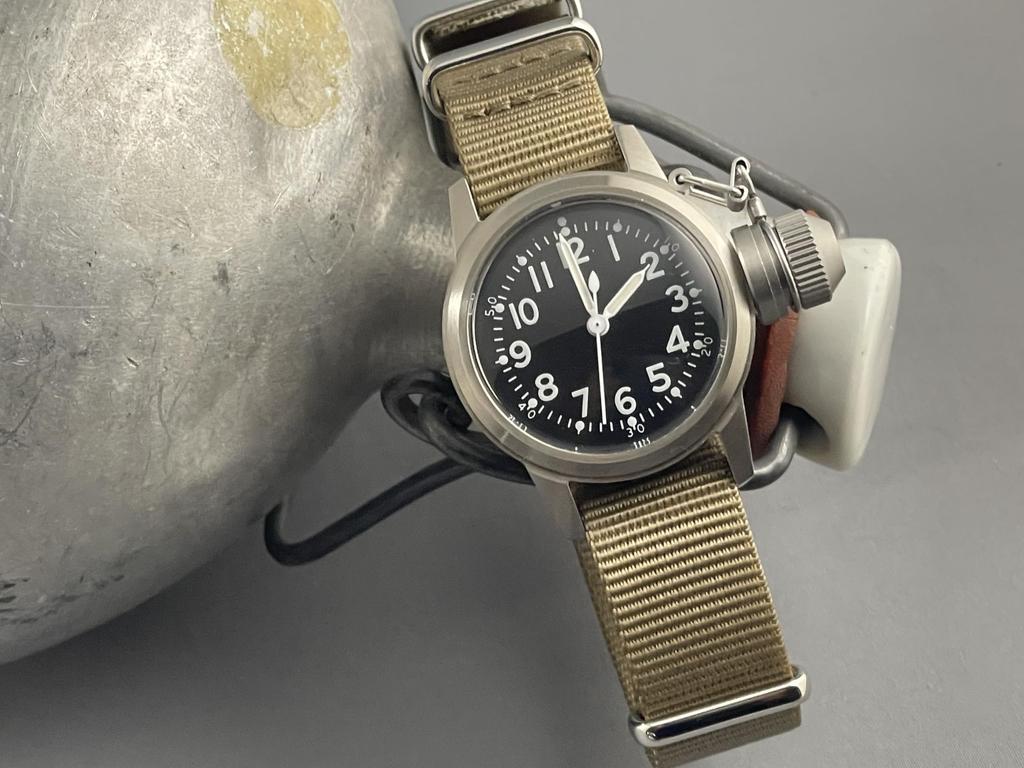 Military Watch Bushps Watch Buships Nylon Khaki Color NATO Strap [M.R.M.W.] Men's (Desert Color)