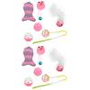 12 Pcs Cat Toy Cat Teaser Christmas Cloth